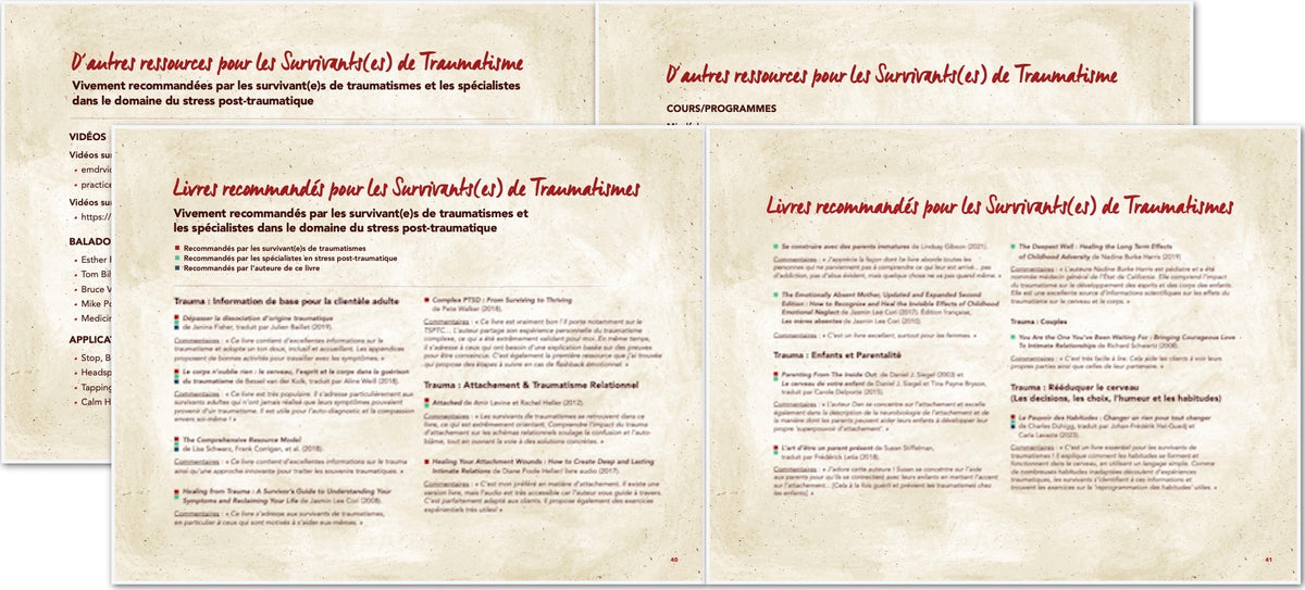 Se Rétablir d'un traumatisme - Guide simplifié destiné aux survivant(e)s - livre électronique